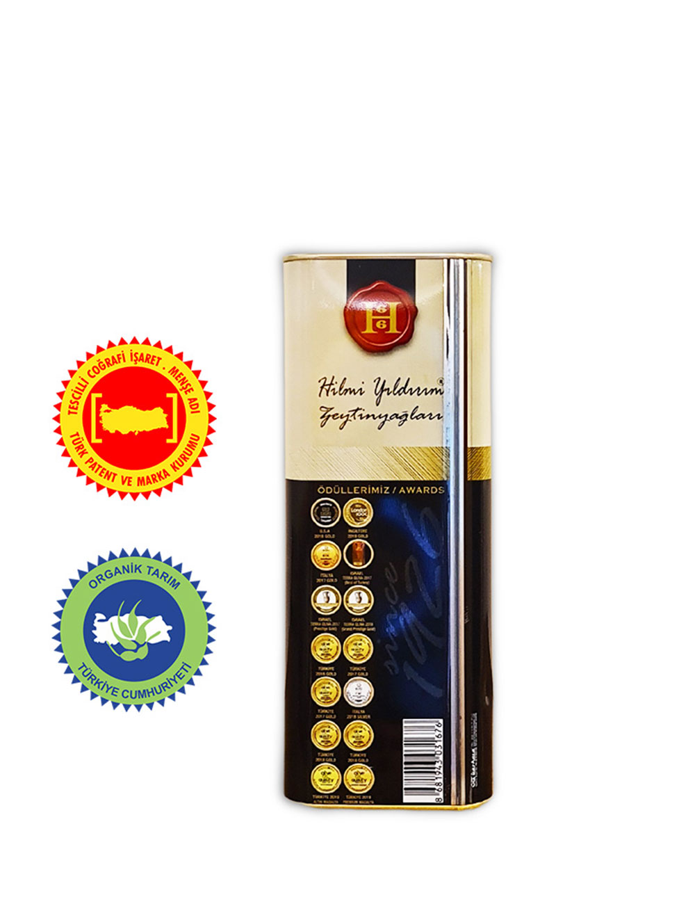 Hilmi Yıldırım Organik Olgun Hasat Soğuk Sıkım Filtreli Natürel Sızma Zeytinyağı 5 Lt - Görsel 3