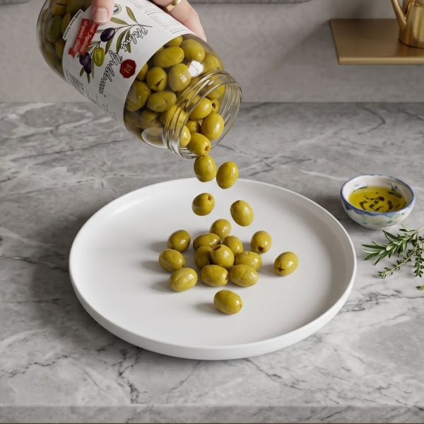 Hilmi Yıldırım Gemlik Köy Kırma Yeşil Zeytin (Cam Kavanoz 650 g)