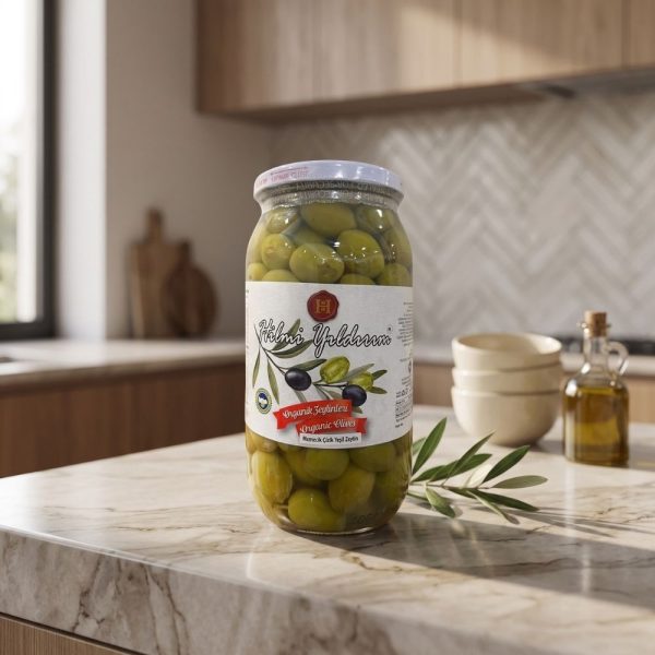 Hilmi Yıldırım Memecik Çizik Yeşil Zeytin (Cam Kavanoz 650 g)