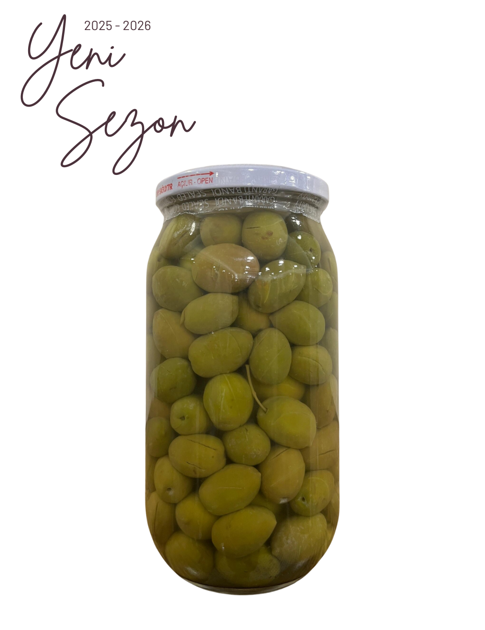 Hilmi Yıldırım Memecik Çizik Yeşil Zeytin (Cam Kavanoz 650 g) - Görsel 2