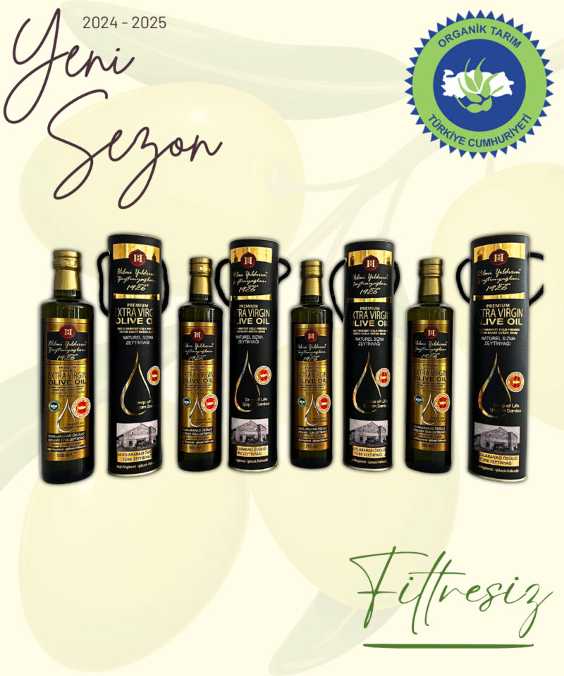 Hilmi Yıldırım Filtresiz Zeytinyağı 500 Ml 4 Hediyelik Kutu