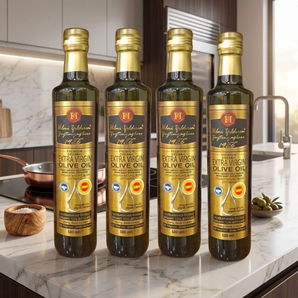 Avantaj Paket – 4 Adet Erken Hasat Soğuk Sıkım Filtresiz Natürel Sızma Zeytinyağı 500 ml