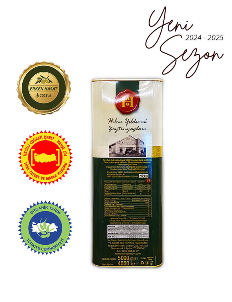Ödüllü Erken Hasat Soğuk Sıkım Natürel Sızma Zeytinyağı 5 lt - Görsel 3