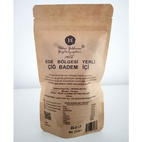 Hilmi Yıldırım Çiğ Badem İçi 250G